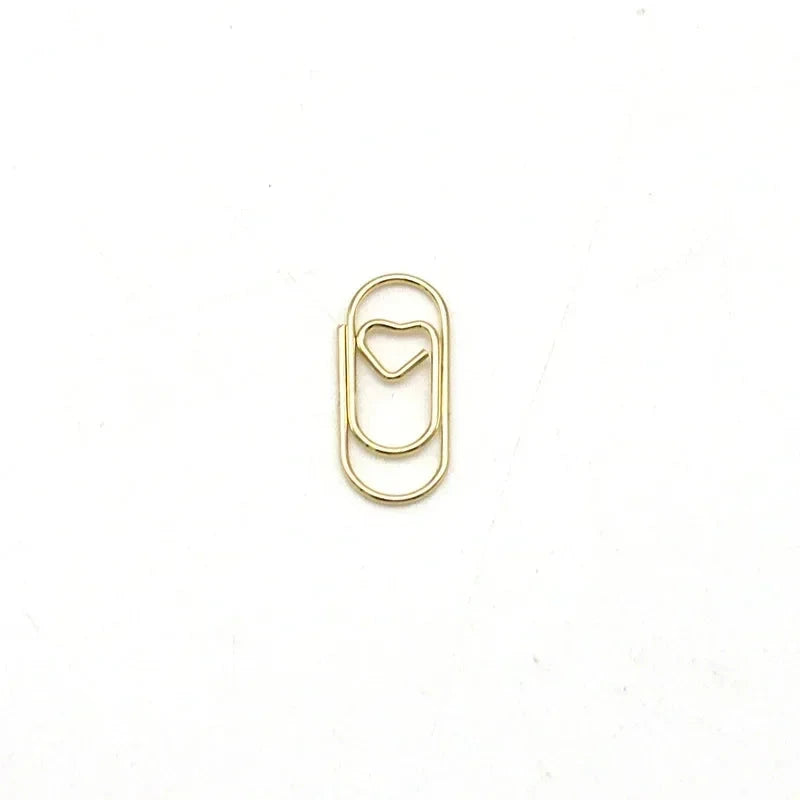 50pcs Mini Love Heart Paper Clips Macaron Color Photo Tickets Holder Binder Clips Notebook Planner Bookmarks Office Supplies Sun4rising Stationery Store