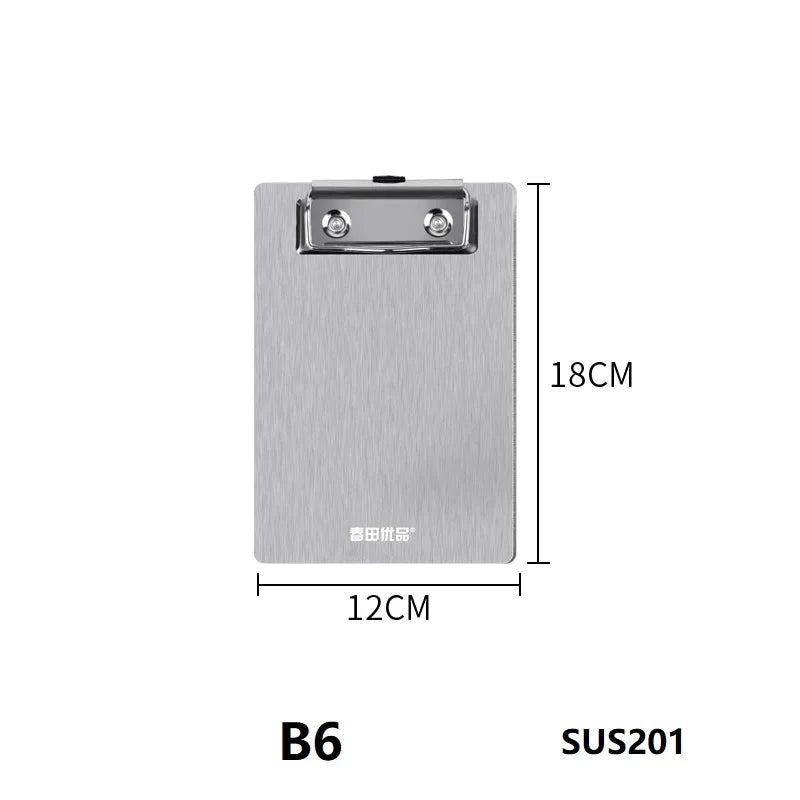 Clip Board Stainless Steel Writing Pad Folder Paper Office Supplies Organizer Clipboard Storage Box Document Pad Paper Holder Shop1103467202 Store
