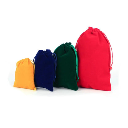 50Pcs/lot 5x7cm 7x9cm 8x10cm 9x12cm Coloful Velvet bag Jewelry Packing Velvet Drawstring Pouches Gift Bags Can customized Dian Mei Jewelry Display And Packaging Store