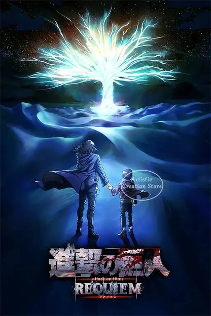 Attack on Titan  Canvas Art Poster  Anime Wall Decor for Bedroom Game Room Shop1104113394 Store