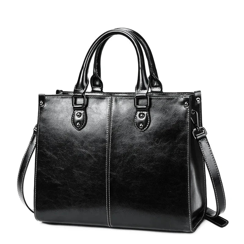 Women Handbag Cross body Shoulder Tote Bag Genuine Leather Shopping Fashion Office Female Real Cowhide Messenger Top Handle Bags BINLILAI Store