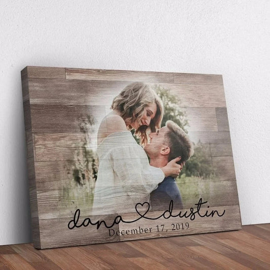 Personalized Wood Photo Frame Custom Photo Printed on Wood Slice Art Engrave Text Logo Home Decor Mothers Day Anniversary Gift Custom Home Decor Hub Store