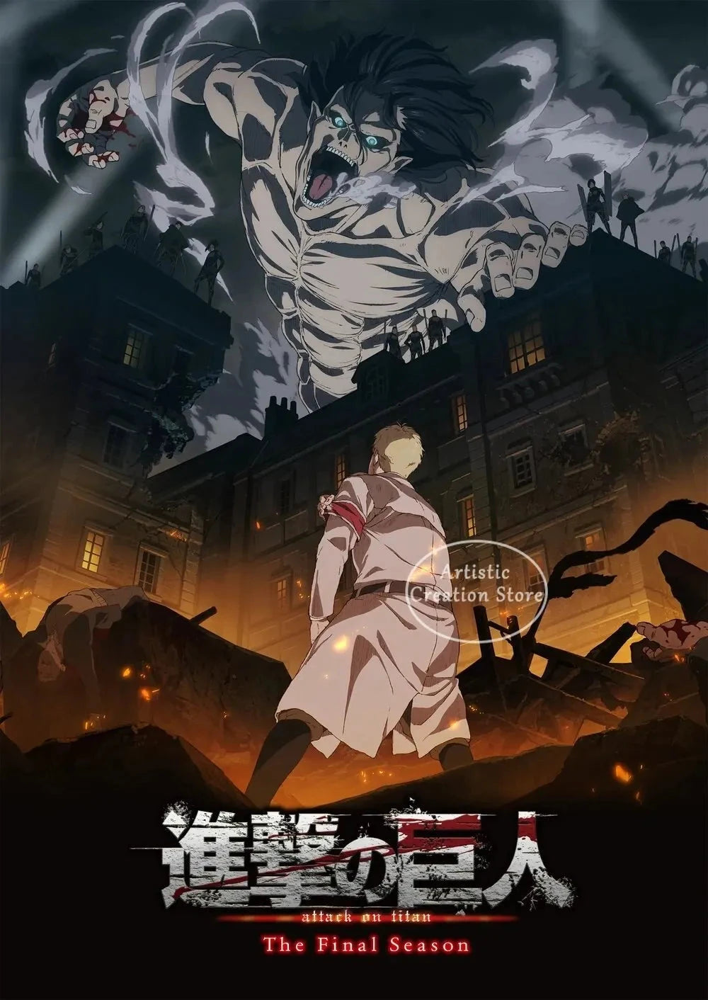 Attack on Titan  Canvas Art Poster  Anime Wall Decor for Bedroom Game Room Shop1104113394 Store