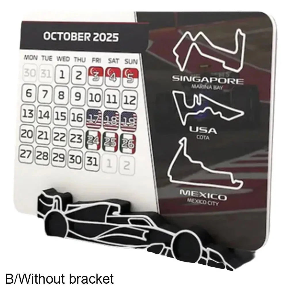 F1 2025 Calendar, Formula 1 Racing Calendar 2025 Desktop Decoration, 2025 Desktop Calendar With F1 Car Stand KITPIPI Home Improvement Store