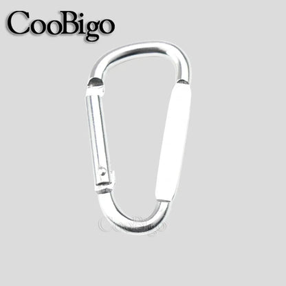 Aluminum Carabiner Key Holder Snap Hook Clip Keychain Keyring Keyfob D Ring Buckle Bottle Hanger Men Outdoor Sport Accessory 2pc CooBigo-Jewelry Store