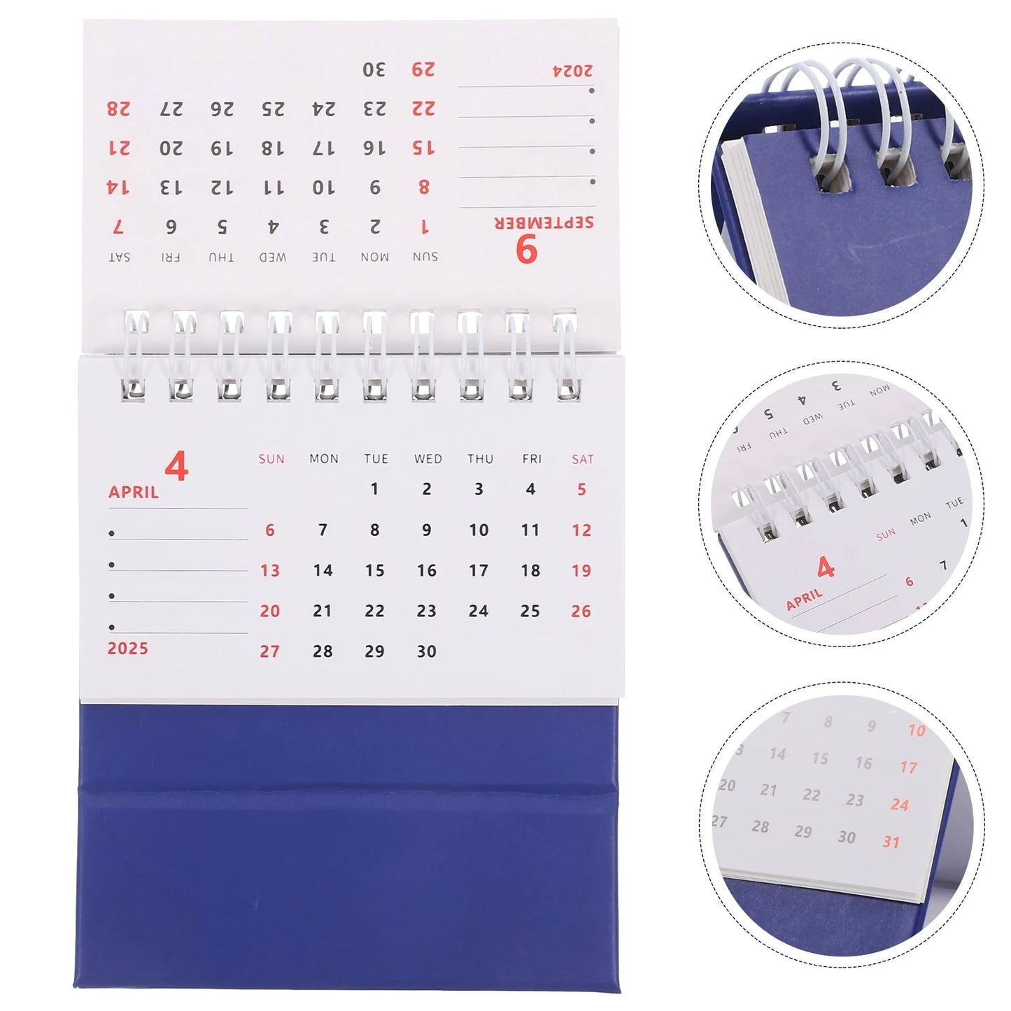 2025 Desktop Calendar Simple Notepad Daily Use Standing Calendar Household Calendar Decorative Monthly Calendar Home Supply Foxnovo Desk Accessories & Organizer Store