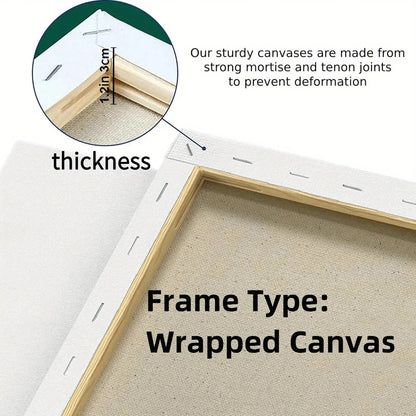 1pc Wooden Framed Canvas Poster - Winter Cardinal Birds & Snow-Covered Tree (Realistic Style, White Snow & Red Berries Iron Art Crafts Factory Store