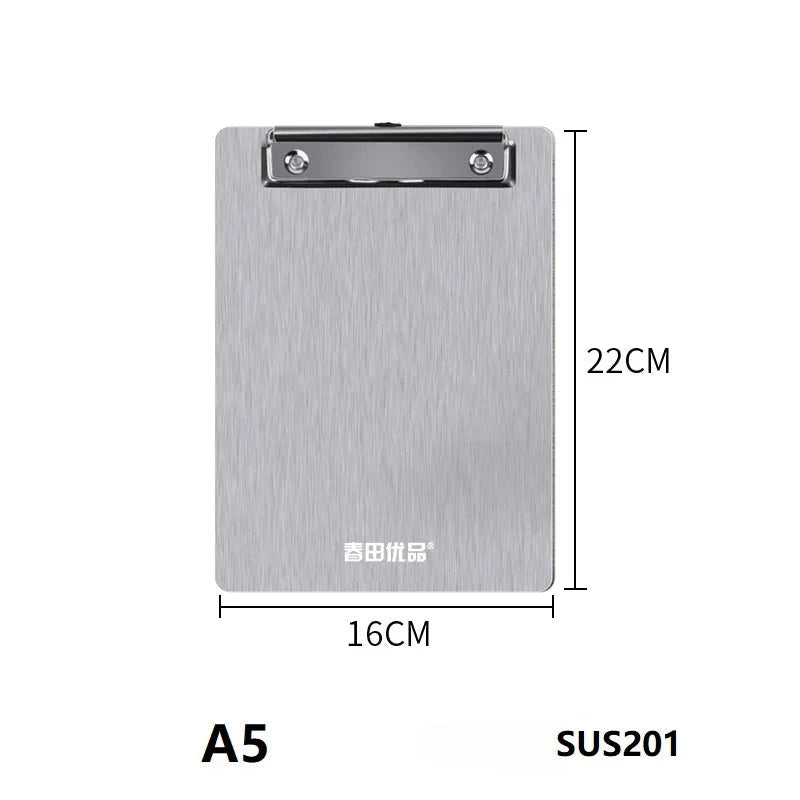Clip Board Stainless Steel Writing Pad Folder Paper Office Supplies Organizer Clipboard Storage Box Document Pad Paper Holder Shop1103467202 Store