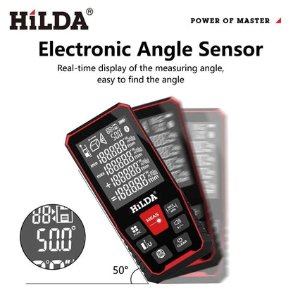 HILDA Laser Distance 50M/100M/120M Rangefinder Profesional Meter Laser Range Finder Ruler Test Tool HILDA Store