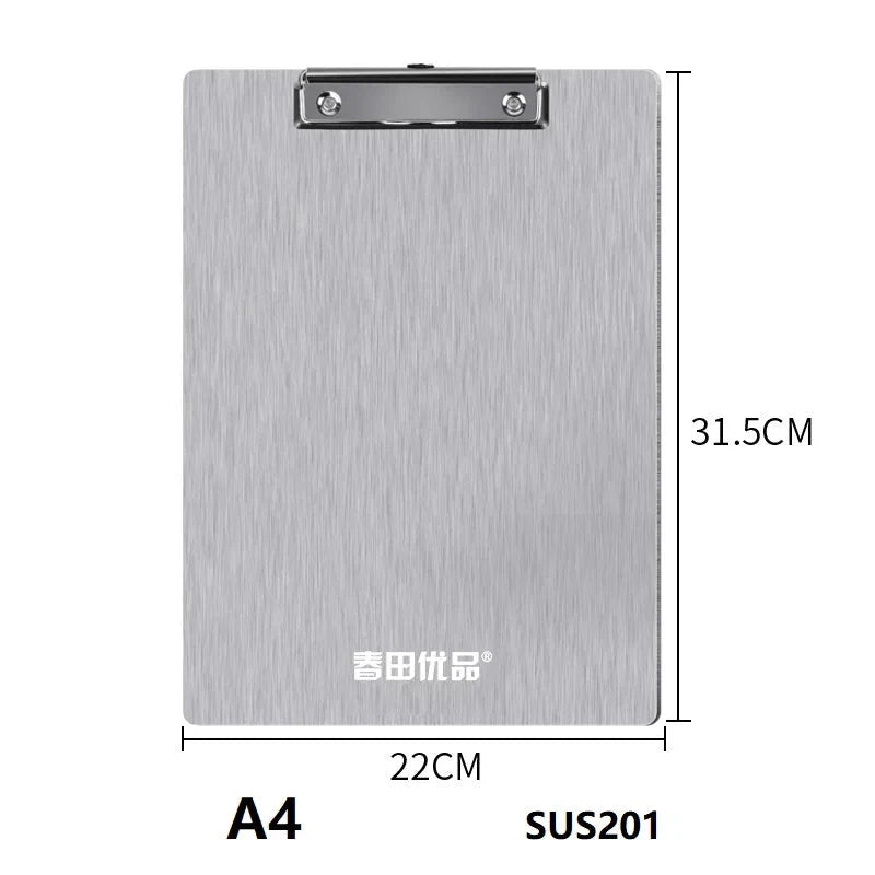 Clip Board Stainless Steel Writing Pad Folder Paper Office Supplies Organizer Clipboard Storage Box Document Pad Paper Holder Shop1103467202 Store