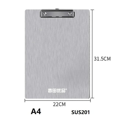 Clip Board Stainless Steel Writing Pad Folder Paper Office Supplies Organizer Clipboard Storage Box Document Pad Paper Holder Shop1103467202 Store