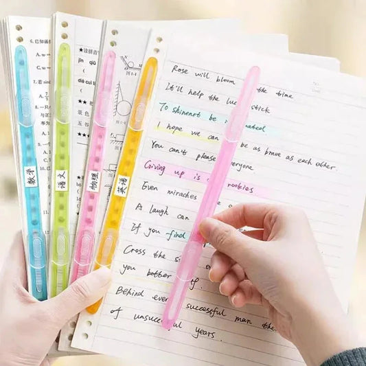 5/10pcs Binding Clips Strip Kawaii 2 Hole Loose Leaf Clips A4 Paper Fasteners DIY Scrapbook File Folder Notebook Accessories Hotluck Stationery Store