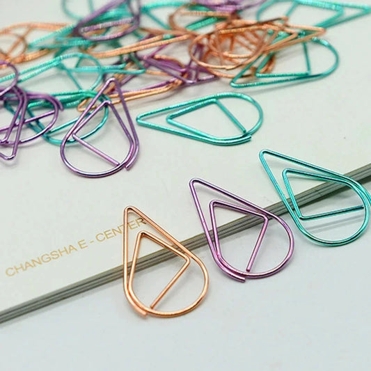 30/50pcs Paper Clip Mini Heart Gold Rose Gold Color Clip Bookmark Binder Office Accessories Paper Binder Clips Patchwork Clip Xianxin Stationery Store