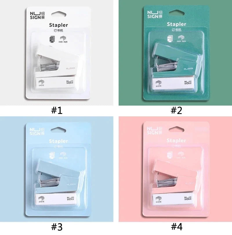 Mini Stapler Set Portable Color Paper Binding Machine Use 24/6 26/6 Staples Fashion Stationery Office Supplies Shop1104007265 Store