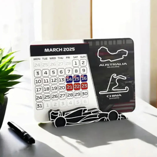 F1 2025 Calendar, Formula 1 Racing Calendar 2025 Desktop Decoration, 2025 Desktop Calendar With F1 Car Stand KITPIPI Home Improvement Store