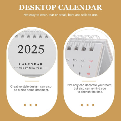 2025 Desktop Calendar Simple Notepad Daily Use Standing Calendar Household Calendar Decorative Monthly Calendar Home Supply Foxnovo Desk Accessories & Organizer Store
