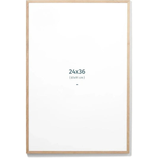 Shatterproof Poster Frame 24x36 Inches, Solid Oak Wood with Safe Display, Ideal for Office Home Decor dsdf588 Store