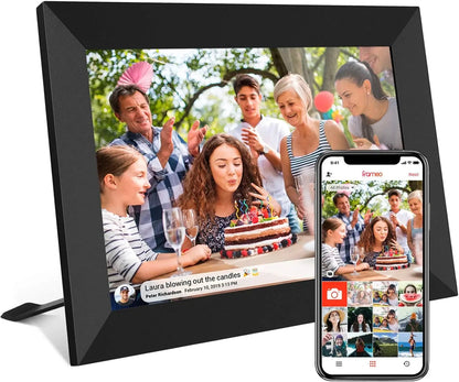 32GB FRAMEO 10.1 Inch Smart WiFi Digital Photo Frame 1280x800 IPS LCD Touch Screen,Best Christmas gift for friends and family Shop1104102786 Store