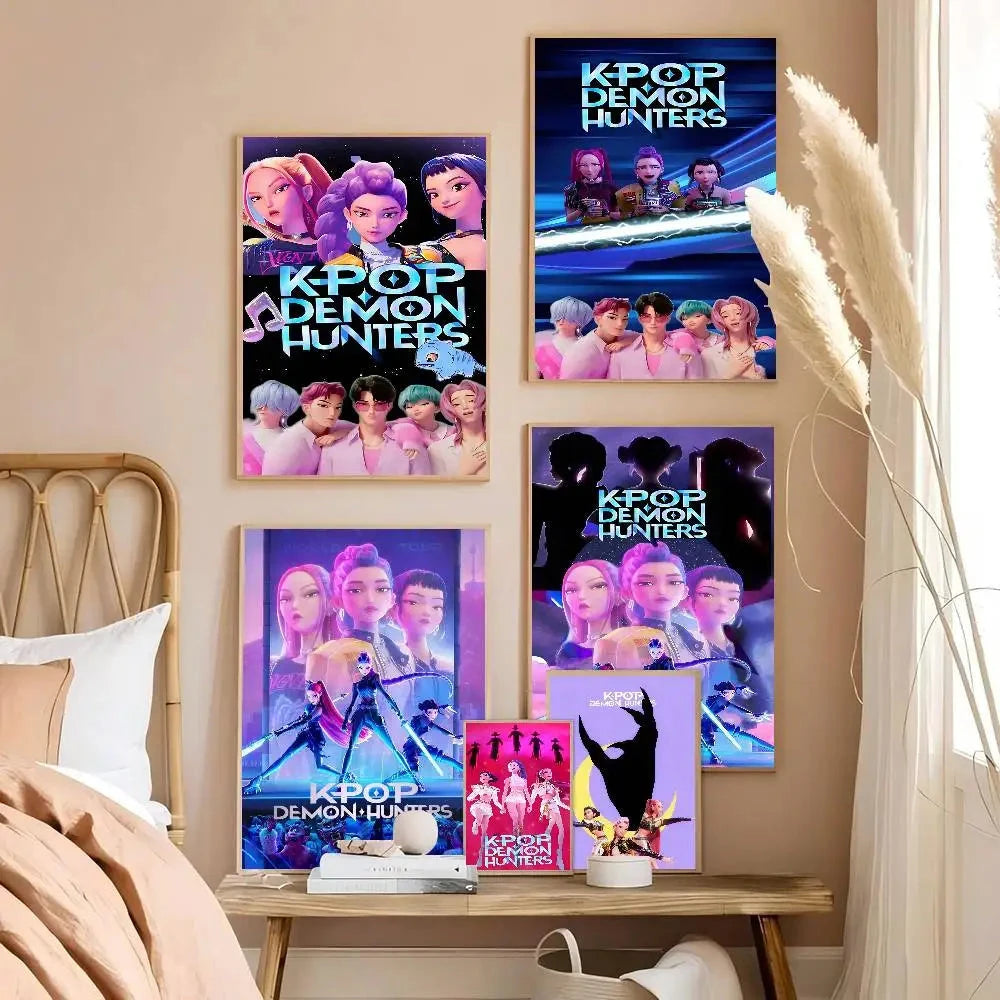 Movie KPop Demon Hunters Anime Posters Sticky HD Quality Poster Wall Art Painting Study Wall Decor Shop1105062162 Store