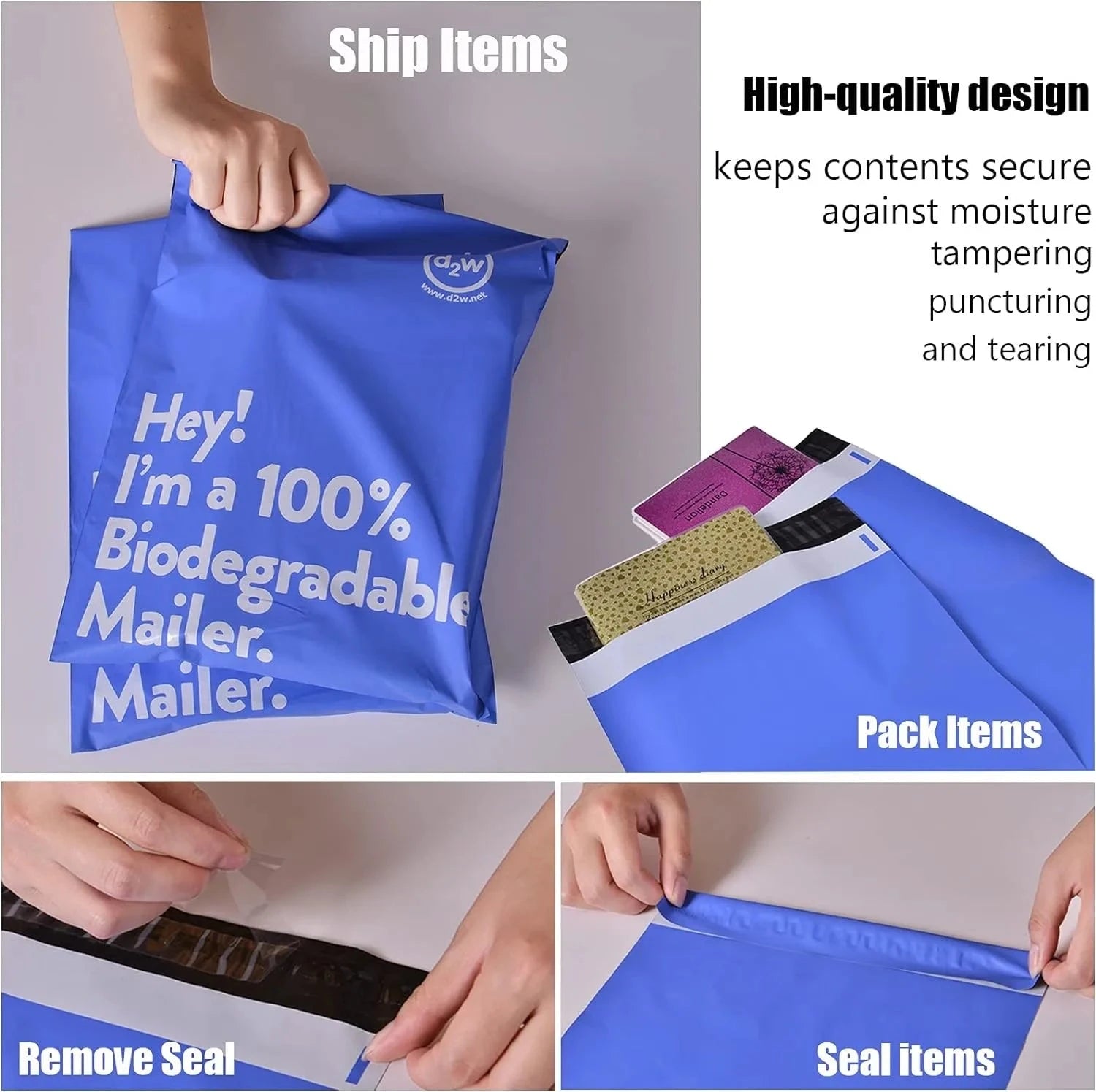 Biodegradable Shipping Bags,50 Count Compostable Poly Mailers with Eco Friendly Packaging Envelopes Supplies Mailing Bags Shop1103854314 Store