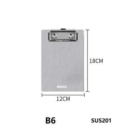 Clip Board Stainless Steel Writing Pad Folder Paper Office Supplies Organizer Clipboard Storage Box Document Pad Paper Holder Shop1103467202 Store