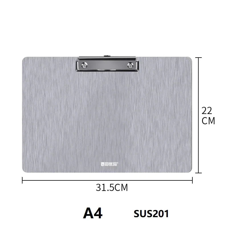 Clip Board Stainless Steel Writing Pad Folder Paper Office Supplies Organizer Clipboard Storage Box Document Pad Paper Holder Shop1103467202 Store