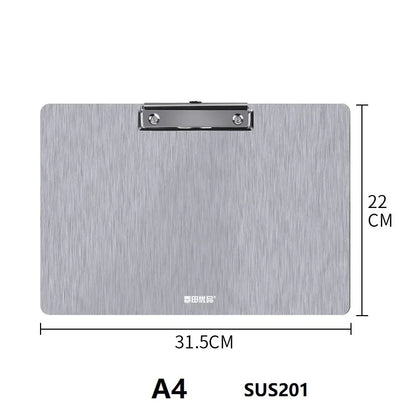 Clip Board Stainless Steel Writing Pad Folder Paper Office Supplies Organizer Clipboard Storage Box Document Pad Paper Holder Shop1103467202 Store