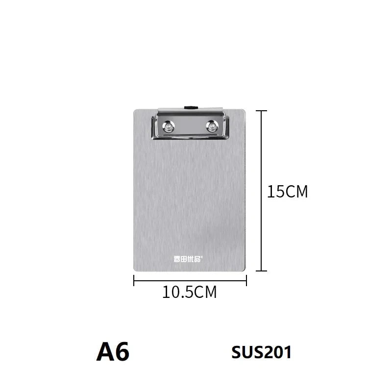 Clip Board Stainless Steel Writing Pad Folder Paper Office Supplies Organizer Clipboard Storage Box Document Pad Paper Holder Shop1103467202 Store