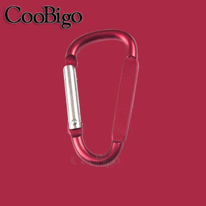 Aluminum Carabiner Key Holder Snap Hook Clip Keychain Keyring Keyfob D Ring Buckle Bottle Hanger Men Outdoor Sport Accessory 2pc CooBigo-Jewelry Store