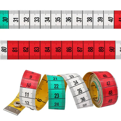 Tape Measure 150cm/60in Double-sided Sewing Ruler with a Snap Button Tailor Measuring Tools Soft Band Tape Body Measuring Ruler HUILEY Official Store