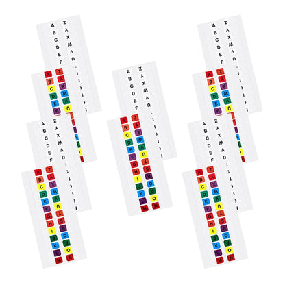 10 Sheets Alphabet Index Label Stickers Colorful Waterproof Small Strips Paging Mark Index Notes Notepad Page Markers Office DIY Store