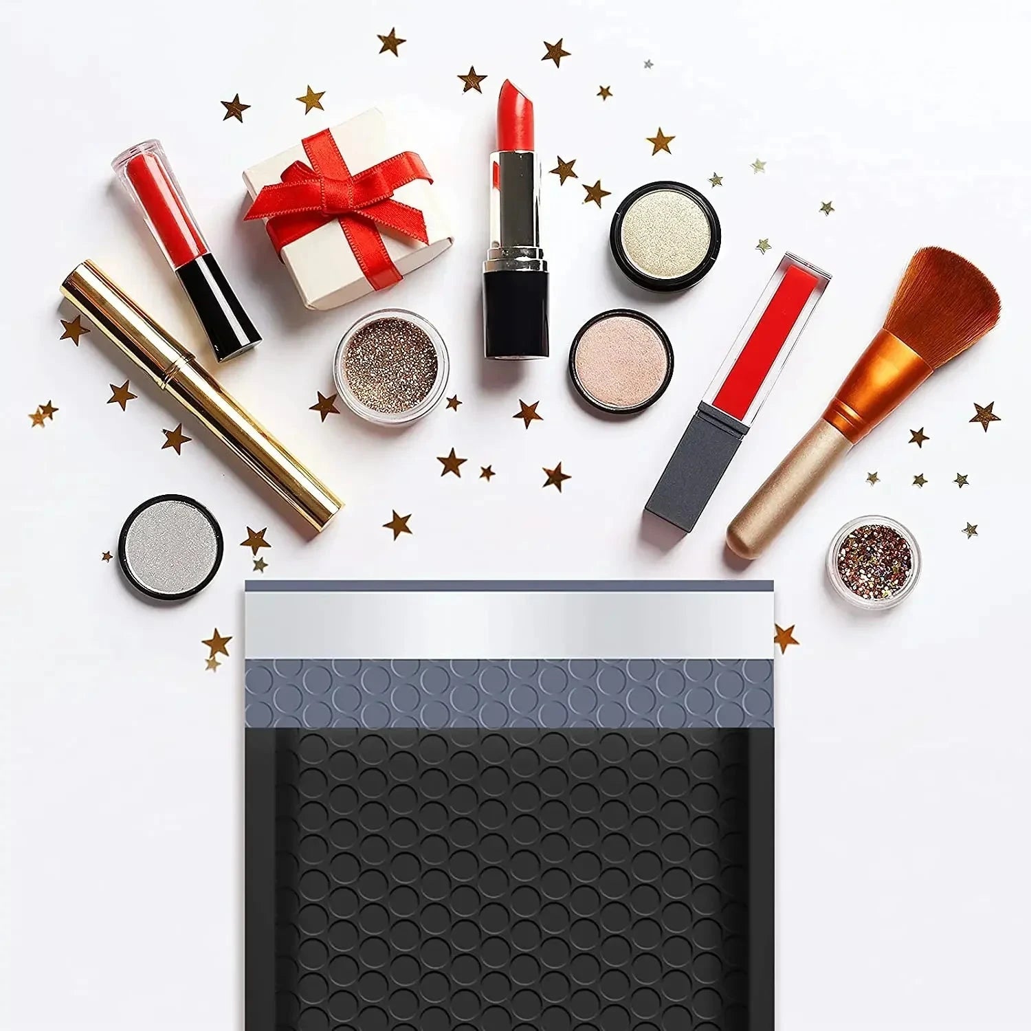 100Pcs Shipping Bags for Packaging Black Bubble Envelope Small Business Supplies Packing Bag Mailer Delivery Package JF Office Supplies Store