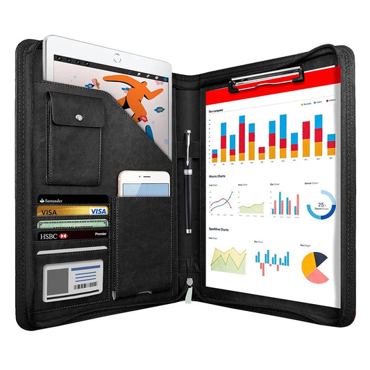 Multifunctional A4 Conference Folder Business Stationery Folder Leather Contract File FoldersTravel Document Folder NEWYES 2024 NeWYeS Official Store