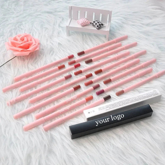 Private Label Pink Lip Liner Pencil Custom Logo Bulk 18-color Cosmetic Multi-functional Waterproof Pigment Lipstick Pen Makeup Onmay Store