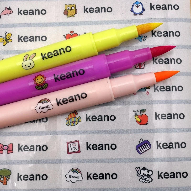 120pcs Name Tag Custom Waterproof Kawaii Stickers Decals Personalized Name Label for Children School Stationery Bottle Sticker Personalize Sticker And Stamp Store