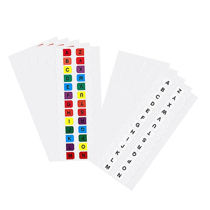 10 Sheets Alphabet Index Label Stickers Colorful Waterproof Small Strips Paging Mark Index Notes Notepad Page Markers Office DIY Store