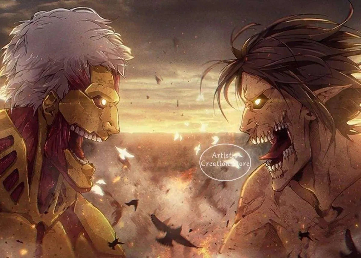 Attack on Titan  Canvas Art Poster  Anime Wall Decor for Bedroom Game Room Shop1104113394 Store