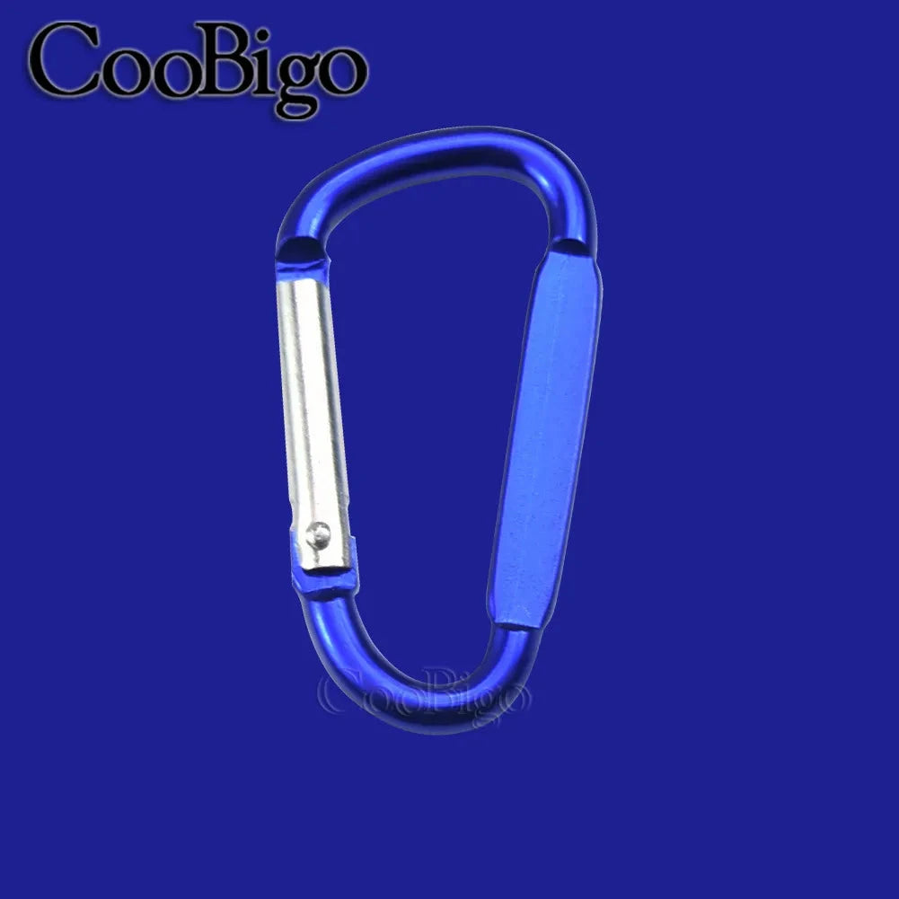 Aluminum Carabiner Key Holder Snap Hook Clip Keychain Keyring Keyfob D Ring Buckle Bottle Hanger Men Outdoor Sport Accessory 2pc CooBigo-Jewelry Store
