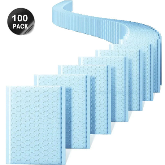 100Pcs Delivery Package Packaging Blue Bubble Envelope Packing Bag Small Business Supplies Envelopes Shipping Packages Mailer JF Office Supplies Store