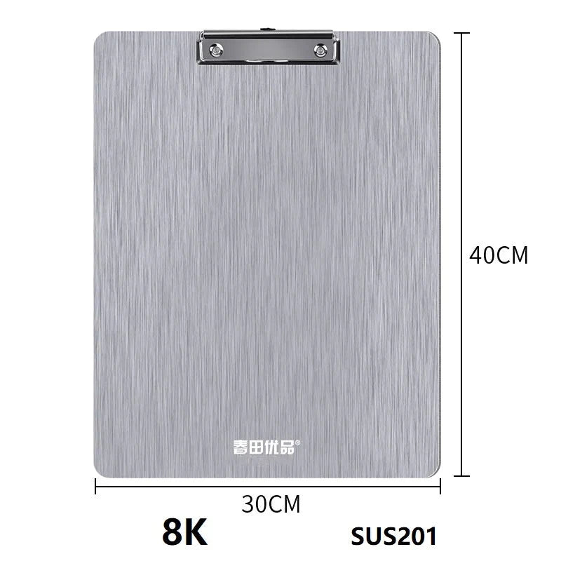 Clip Board Stainless Steel Writing Pad Folder Paper Office Supplies Organizer Clipboard Storage Box Document Pad Paper Holder Shop1103467202 Store