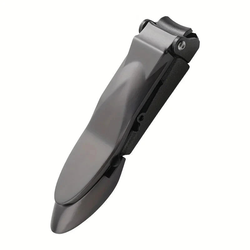 1-piece Nail Clippers for Men with Catcher -Sharp Heavy Duty Self-Collecting Nail Cutters with Ergonomic Lever Keep Fingernails Double Fish Choice Store