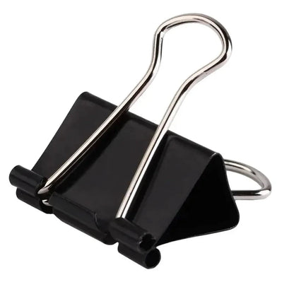 10pcs/set Black Binder Clips Foldback Metal Paper Clips Notes Letter Paper Document Grip Clamps Office School Binding Supplies Sun4rising Stationery Store