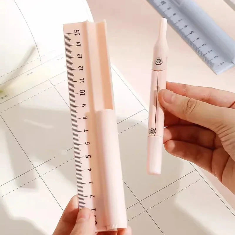 3 in 1 Compass Ruler with Pencil Multifunctional Drawing Compass Math Geometry Tools Korean Stationery Kawaii Drafting Supplies Sun4rising Stationery Store