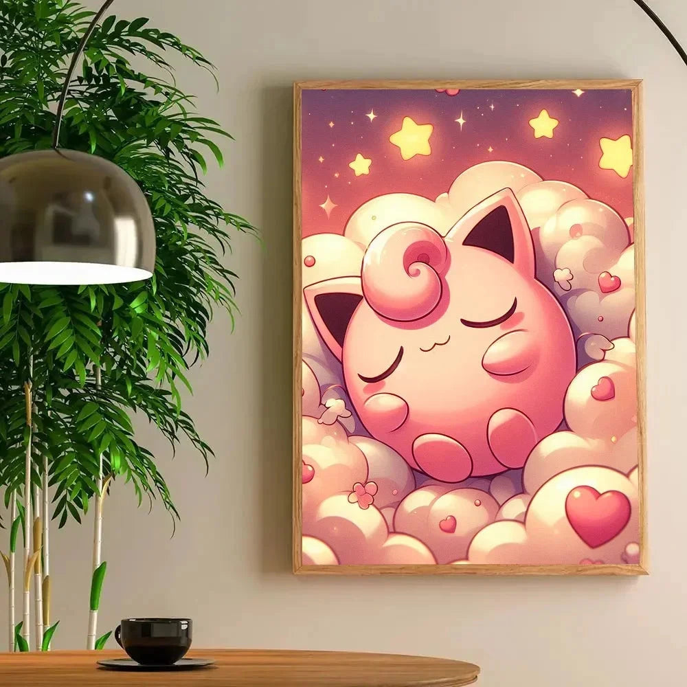 1pc Anime J-Jigglypuff Poster Poster Art Print Bar Living Room Furniture Decor Shop1103660302 Store